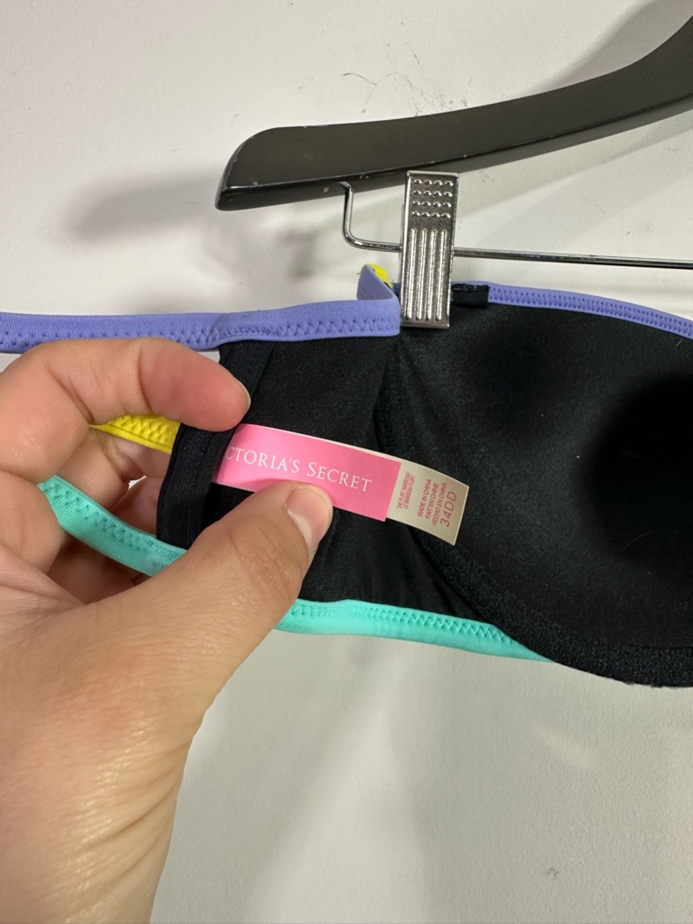 Victoria’s Secret Black Neon Strapless Bikini Top - Picture 3 of 3